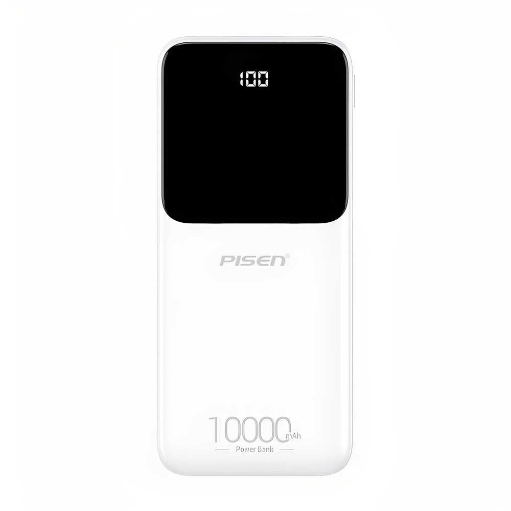 Power Bank 10000mAh Pisen Bateria Portátil 10W Branca