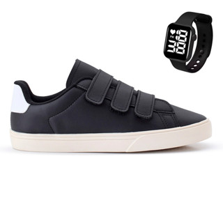Tênis Casual Básico Masculino Uso Diário + Relógio Digital Inteligente - Conforto e Leveza em Oferta na Shopee