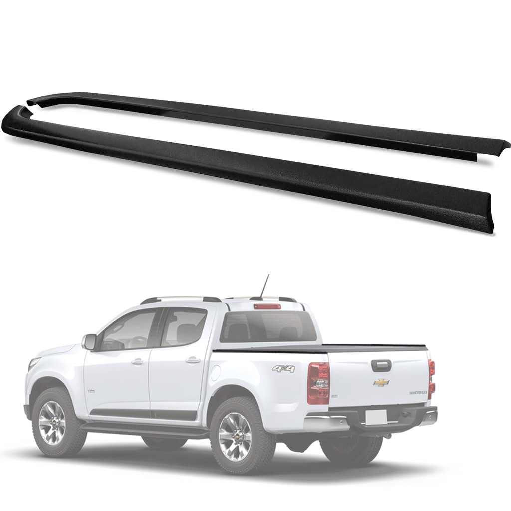 Protetor Borda Caçamba S10 2012 a 2025 Cabine Dupla Lateral Preto Fabricado em plástico ABS Camper