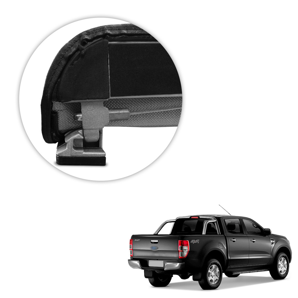 Capota Maritima Ranger CD 2013 a 2023 XLS XLT Com Santo Trek Aluminio Slim Eco