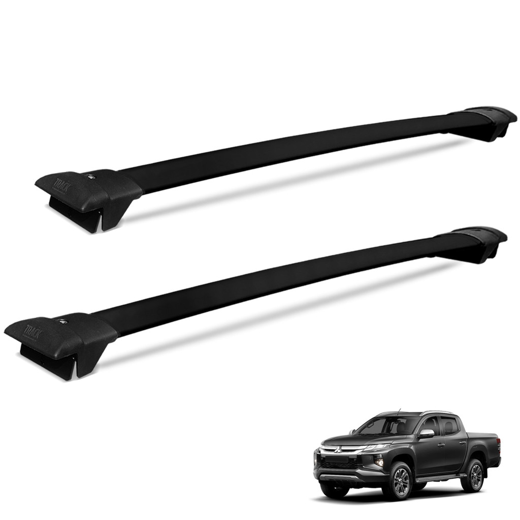 Rack Travessa de Teto L200 Triton Sport 2020 a 2025 Triton 2025 2026 Alumínio Preto