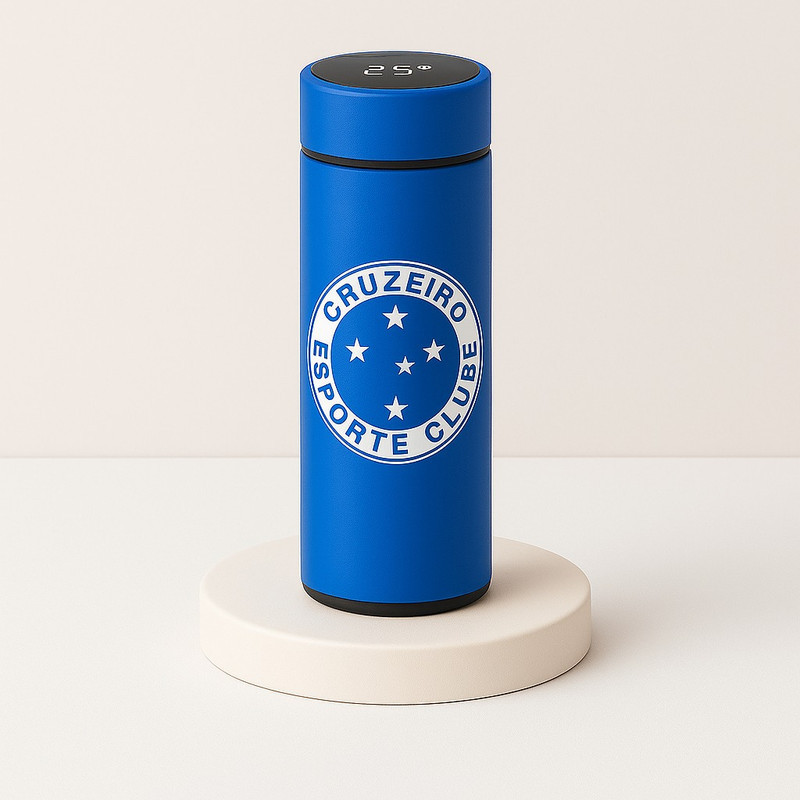 Garrafa Térmica Aço Inoxidavel Time de Futebol com Medidor De Temperatura Digital 500ml-ALTO NIVEL TOP 7
