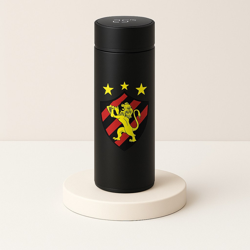 Garrafa Térmica Aço Inoxidavel Time de Futebol com Medidor De Temperatura Digital 500ml-ALTONIVEL TOP2