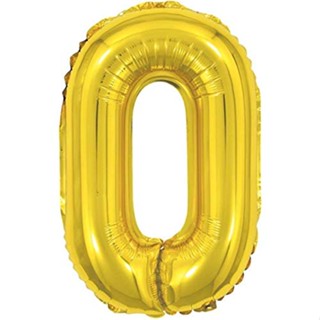 Balao Metalizado Numero 0 Dourado 40Cm. em Oferta na Shopee