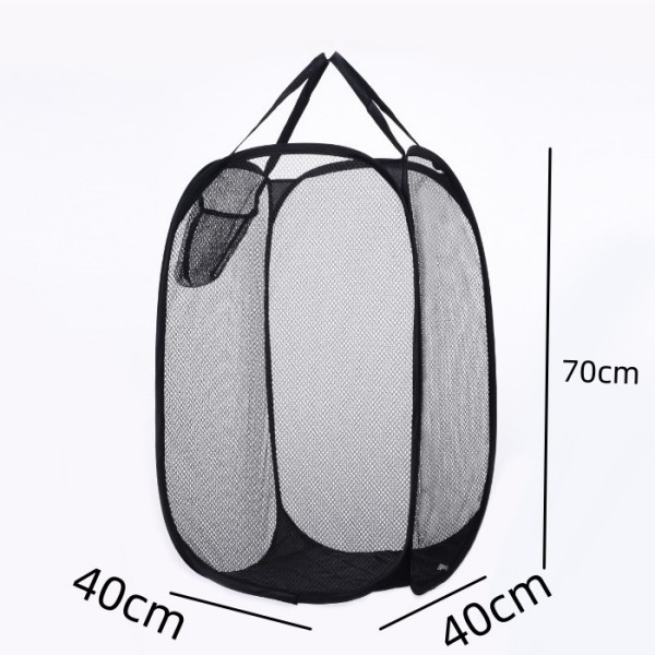 2 Kit Cesto De Roupas Sujas Preto, DobráVel E Otimo Para Cozinhas Pequenas