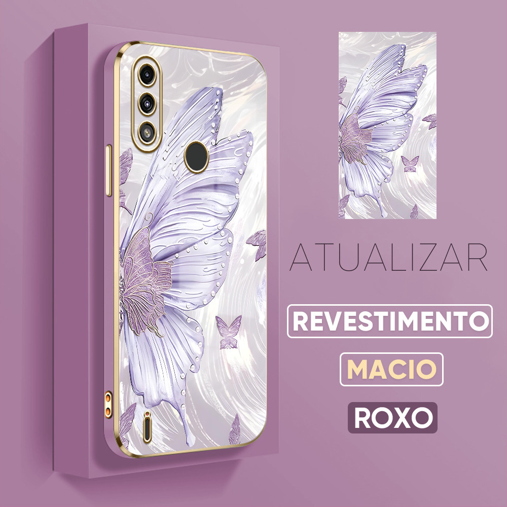 Capa Para Motorola Moto E7 E7i Power Borboleta De Celular 2044