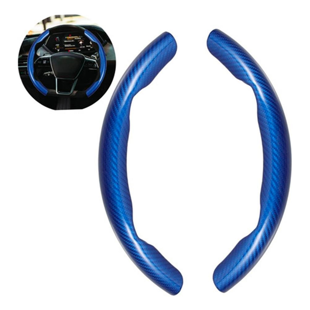Capa De Volante De Fibra De Carbono Azul Universal em Oferta na Shopee