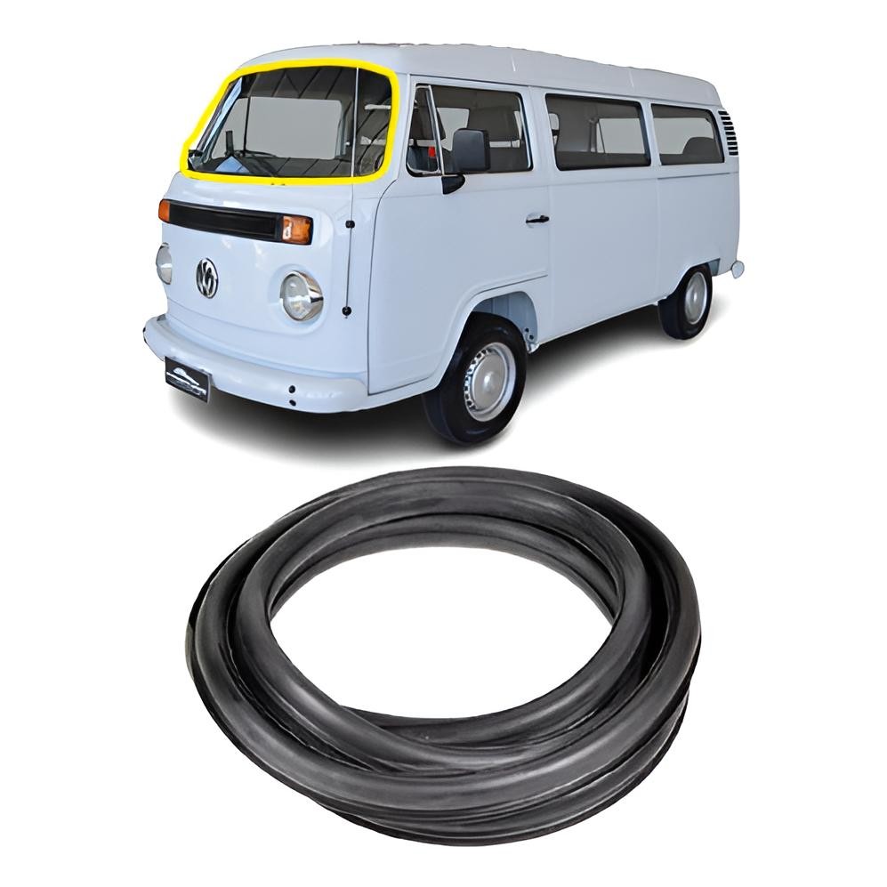 Borracha Parabrisa Vidro Dianteiro Kombi Carat 1997 A 2014