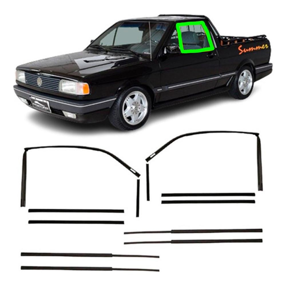 Jogo Borrachas Canaletas E Pestanas Parati Saveiro Quadrado em Oferta na Shopee