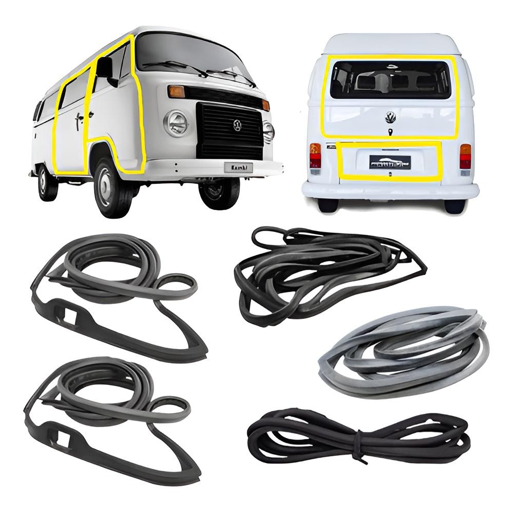 Borrachas Porta Dianteira Meio Correr Mala Motor Kombi 2010 em Oferta na Shopee