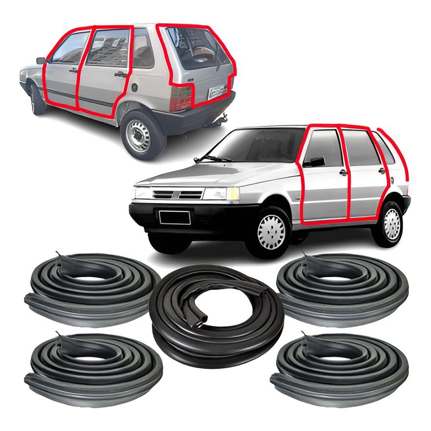 Jogo 4 Borrachas Portas E Mala Fiat Uno Mille Way 1995 1996 em Oferta na Shopee