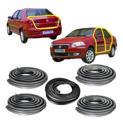 Jogo 4 Borrachas Portas E 1 Mala Fiat Siena Fire Elx 2010