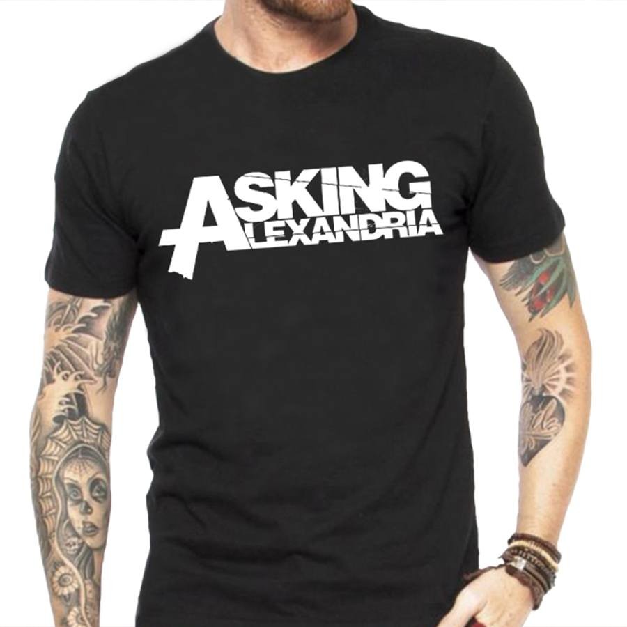 Camiseta masculina Asking Alexandria - 100% algodão