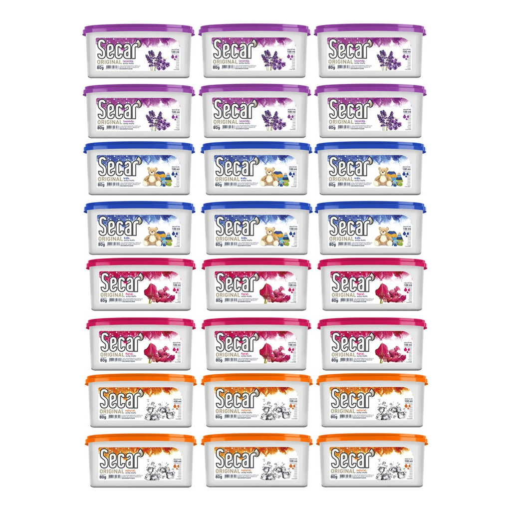 Kit C/ 24un Anti Mofo Secar 80g - Desumidificador, Armario