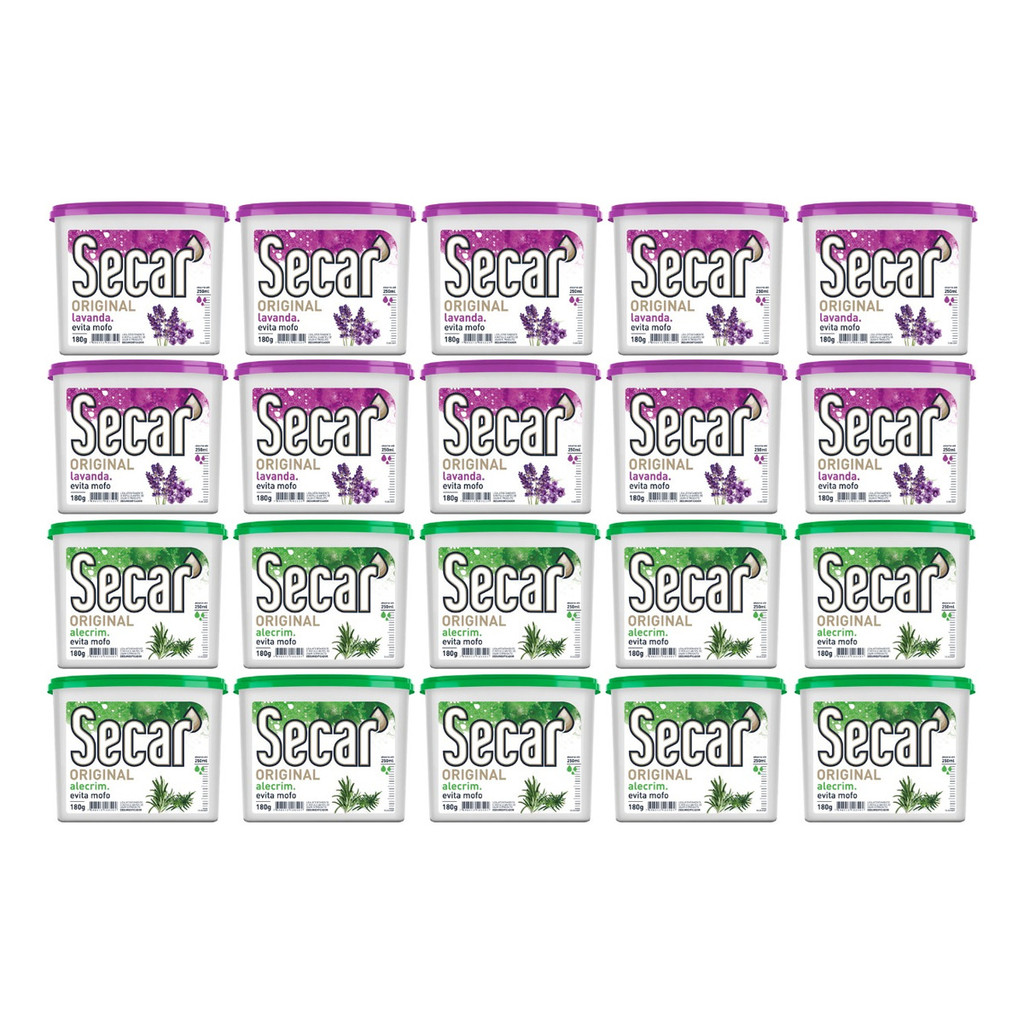 Kit C/ 20un Anti Mofo Secar 180g - Desumidificador, Armario