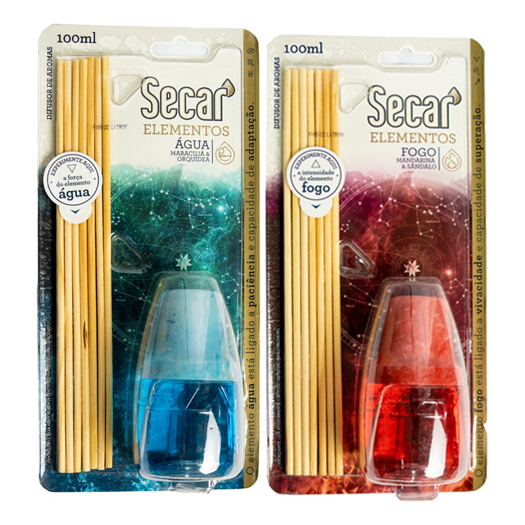Kit C/2un Difusor de Aromas Secar Elementos 100ml em Oferta na Shopee