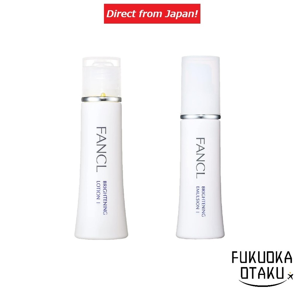 Toner/Emulsão　FANCL Brightening Toner/Emulsão I Refrescante (Quase medicamento) Prevenção de manchas Vitamina C Toner 30mL / Emulsão 30mL【Direto do Japão】