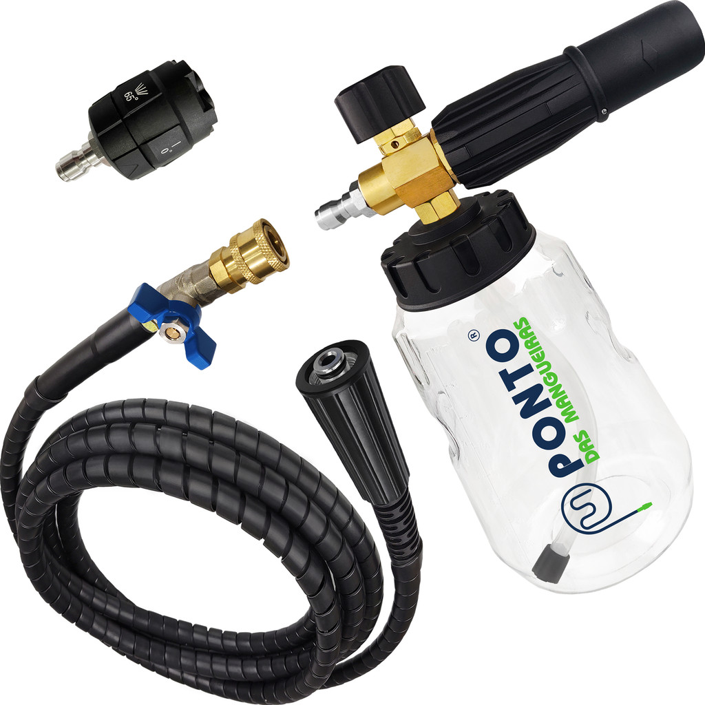 Snow Foam Bico Mix Engate Rápido Mangueira Nylon Compatível Com Lavadora Intech Machine HL 1500