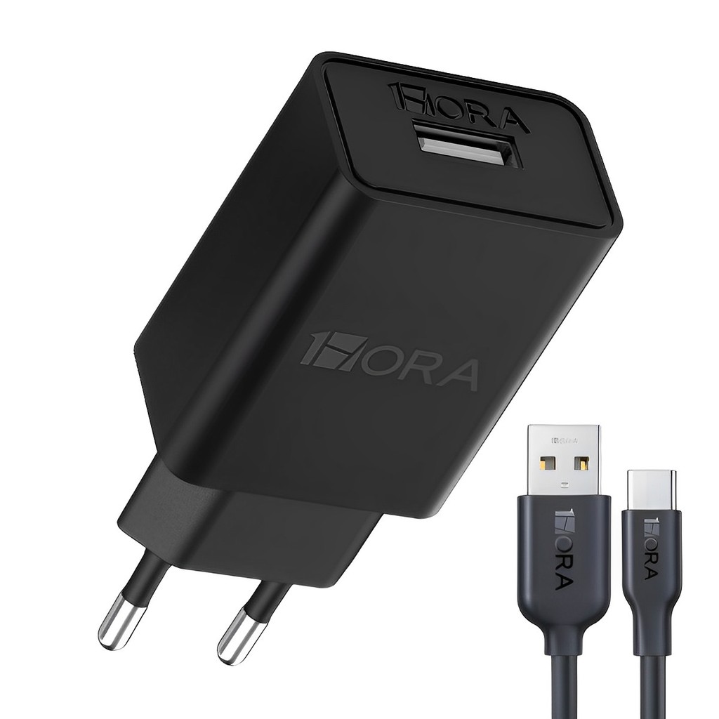 Carregador Usb 1Hora com Cabo Usb Tipo C 2.0A Preto em Oferta na Shopee
