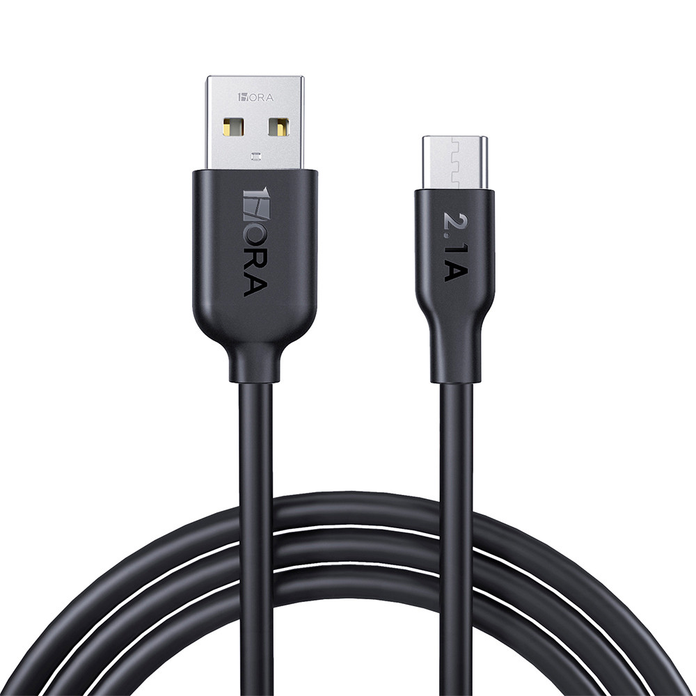 Cabo Usb C para Usb A 1Hora 2.1A Macho 2 Metros Preto