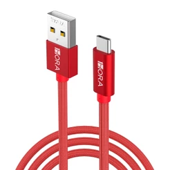 Cabo Usb C para Usb A 1Hora Máx. 2.4A Macho 1M Vermelho