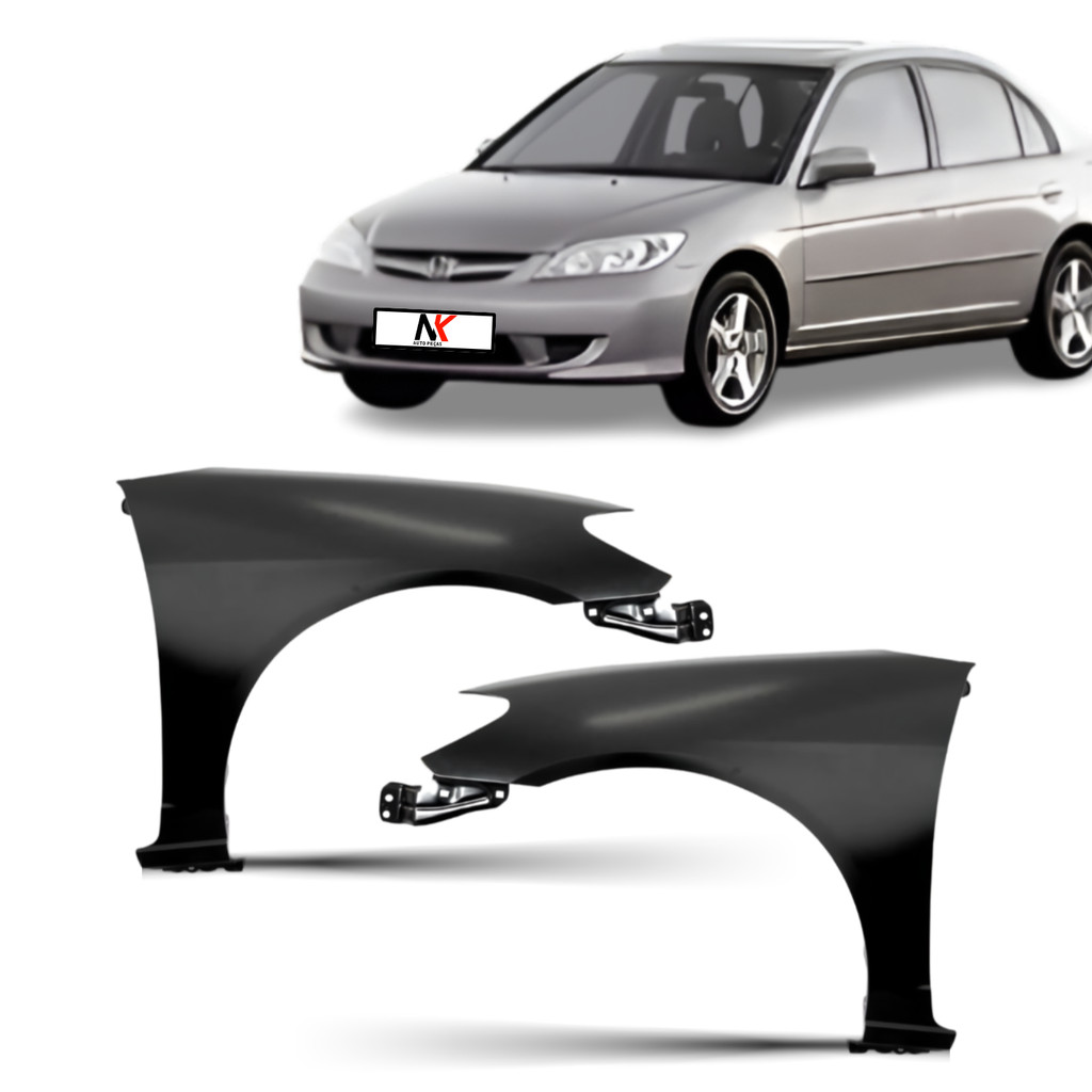 Par Paralama Dianteiro Civic 2004 2005 2006 em Oferta na Shopee