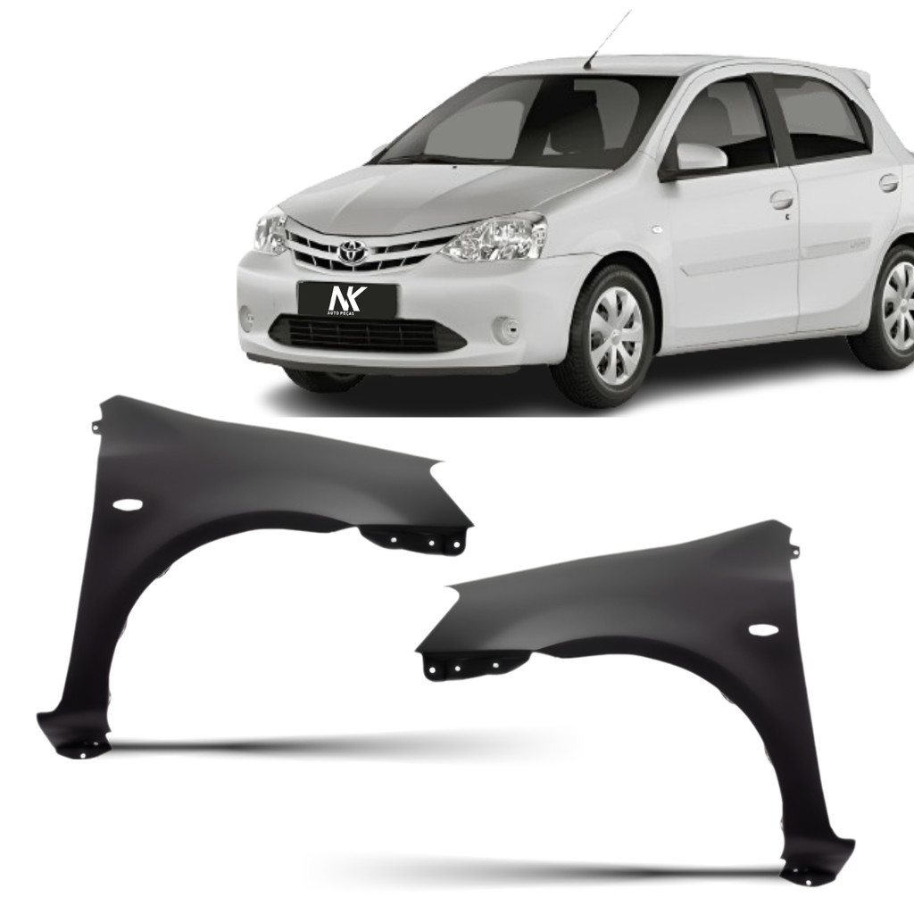 Par Paralama Dianteiro Etios 2012 A 2021 Com Furo Pisca