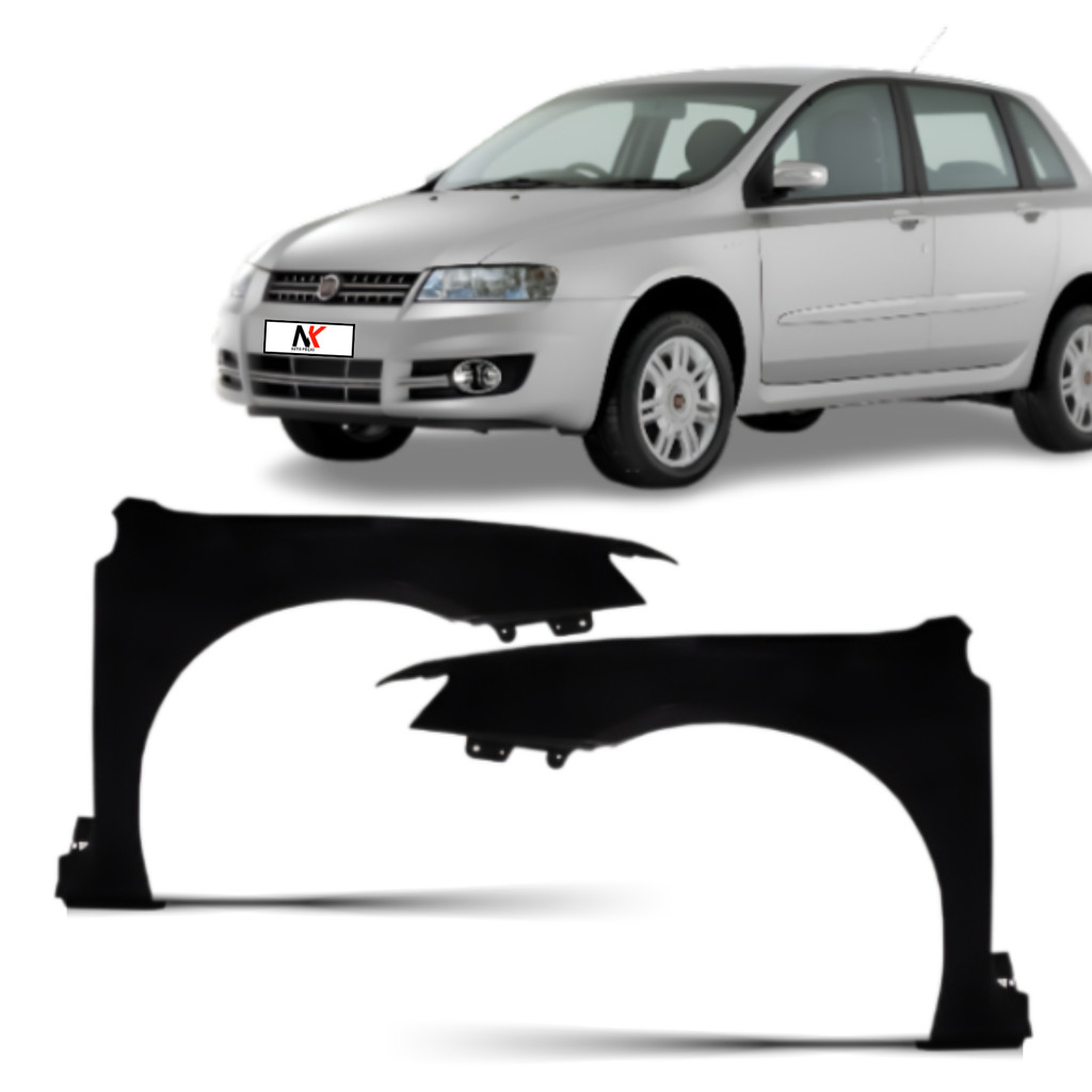 Par Paralama Dianteiro Stilo 2003 A 2011 Cinza S/Furo