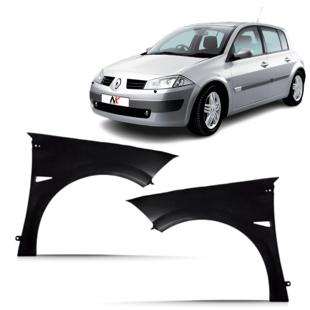 Par Paralama Megane 2006 2007 2008 A 2011 Plástico Com Furo