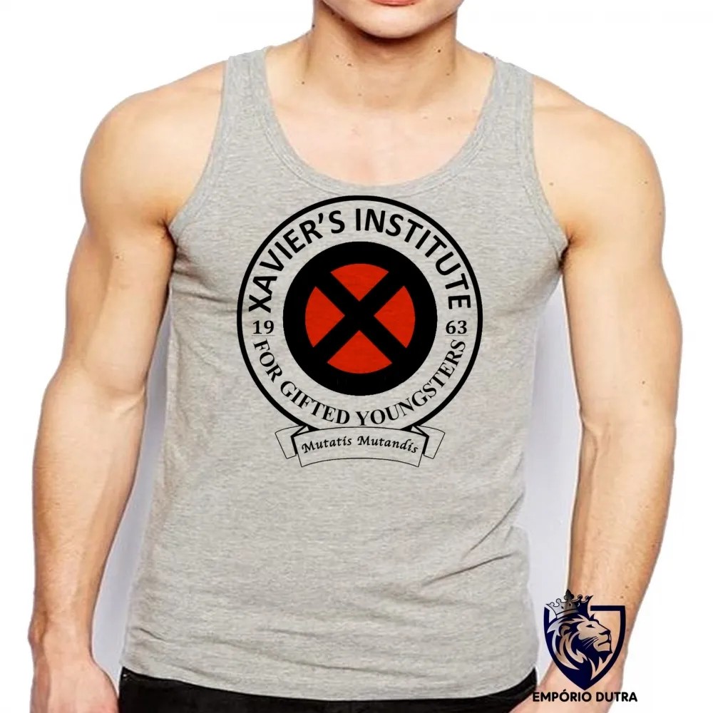 Camiseta Regata adulto ou infantil Xavier Institute  x men super herois  herois
