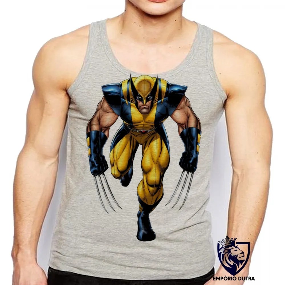 Camiseta Regata adulto ou infantil wolverine x men logan vingadores heroi garra