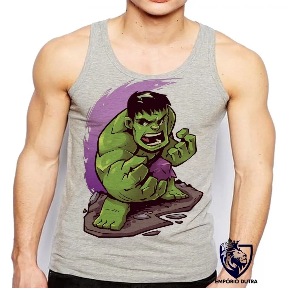 Camiseta Regata adulto ou infantil HULK vingadores