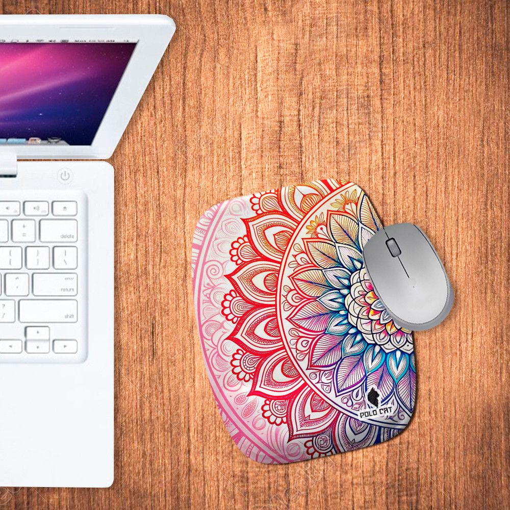 Mouse Pad Ergonomico Retangular Mandala Esfera da essência