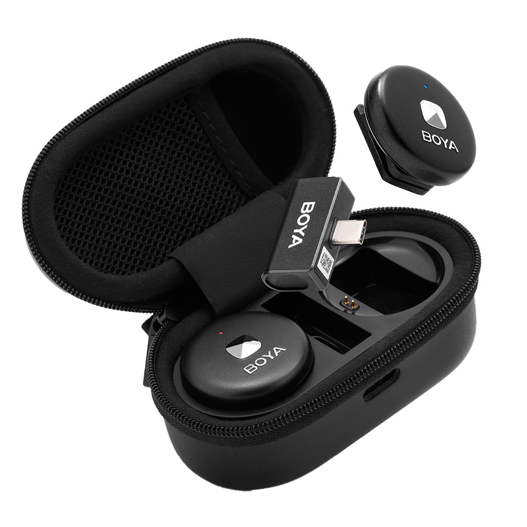 Sistema Microfone Sem Fio Boya Omic-U Usb C Lapela Preto em Oferta na Shopee