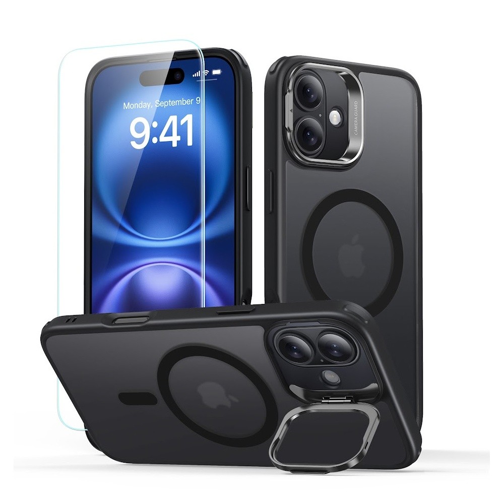 Capa Stash Stand + Película de Vidro Esr para iPhone 16 em Oferta na Shopee