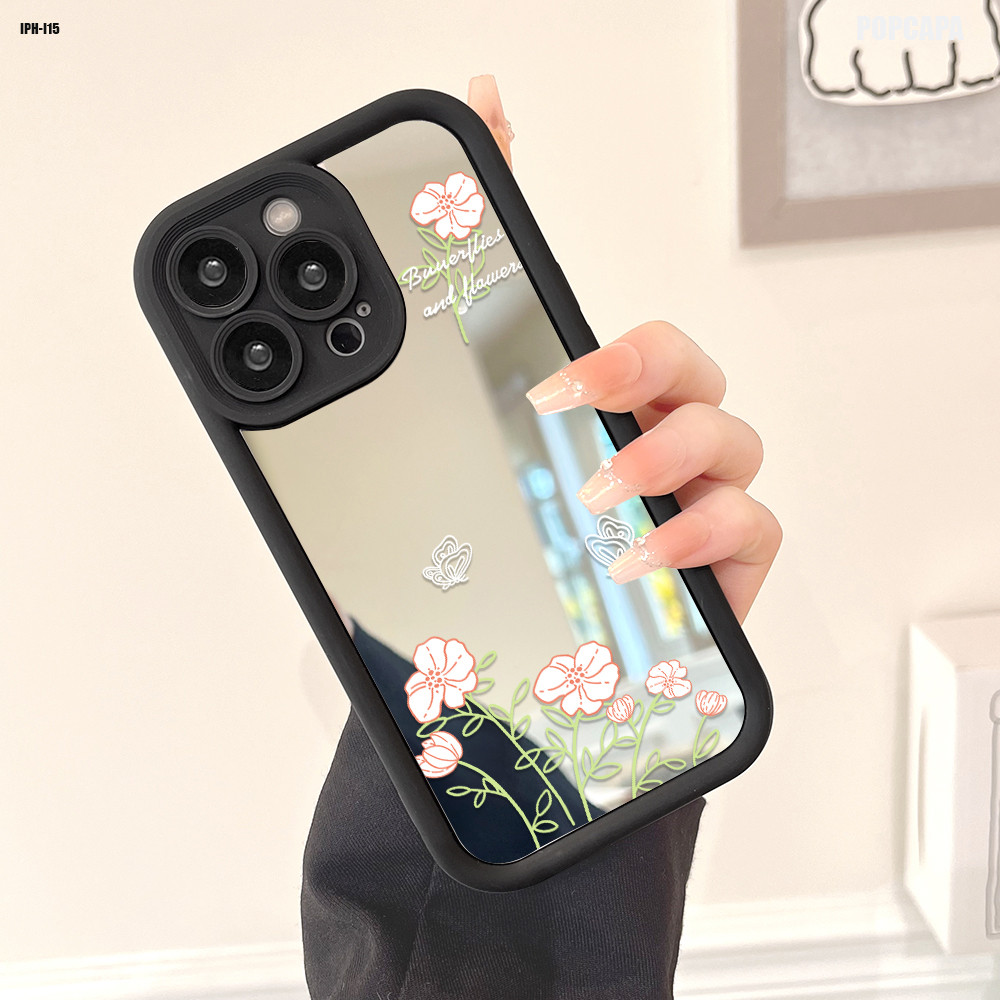 Capinha Com Espelho Para iPhone 15 14 13 12 11 X XS XR 7 8 SE Pro Max Plus 2020 2022 Normal Capa JMTY 9031 em Oferta na Shopee