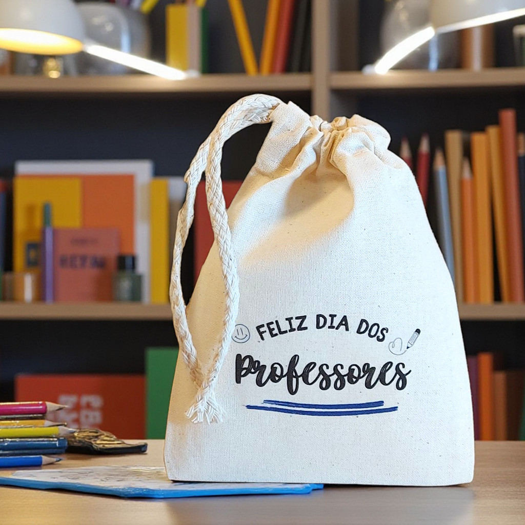 1000+ Saco Cordão Feliz Dia dos Professores - Lembrancinha Personalizada 10x10 10x13 13x1…