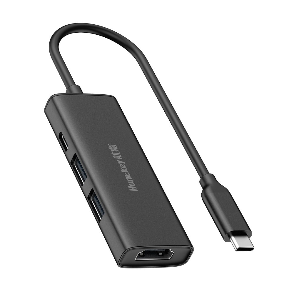 Hub Usb C Huntkey 6 in 1 Pd 100W Hdmi 4K/30Hz Preto em Oferta na Shopee