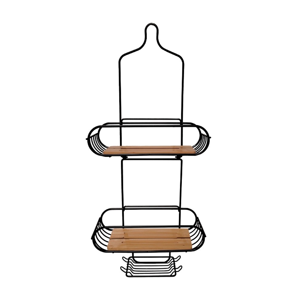 Organizador Banheiro Homfel Porta Shampoo Sabonete Preto em Oferta na Shopee