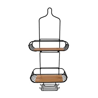 Organizador Banheiro Homfel Porta Shampoo Sabonete Preto em Oferta na Shopee