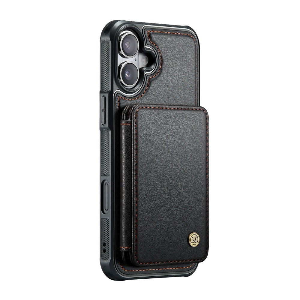 Capa Tipo Carteira Jeehood iPhone 16 Plus 6,7" pol Preta em Oferta na Shopee