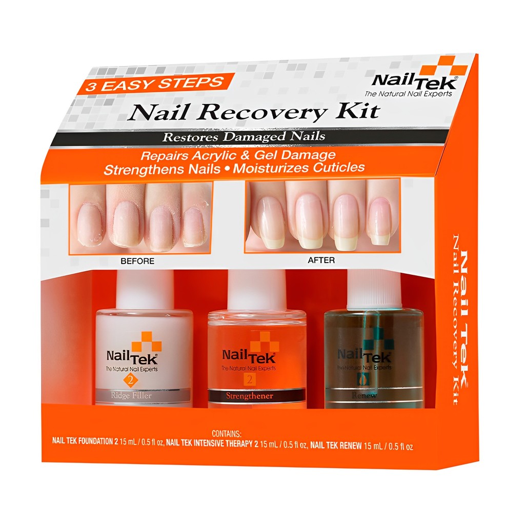 Nail Tek Kit 3 em 1 Restauração Unhas Danificadas 15ml em Oferta na Shopee