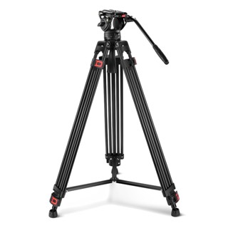 Tripé de Vídeo Neewer com Cabeça Fluida, Placa QR Preto em Oferta na Shopee