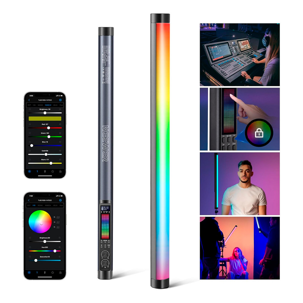 Bastão Luz Led Portátil Neewer TL60 Rgb Foto/Vídeo Preto em Oferta na Shopee