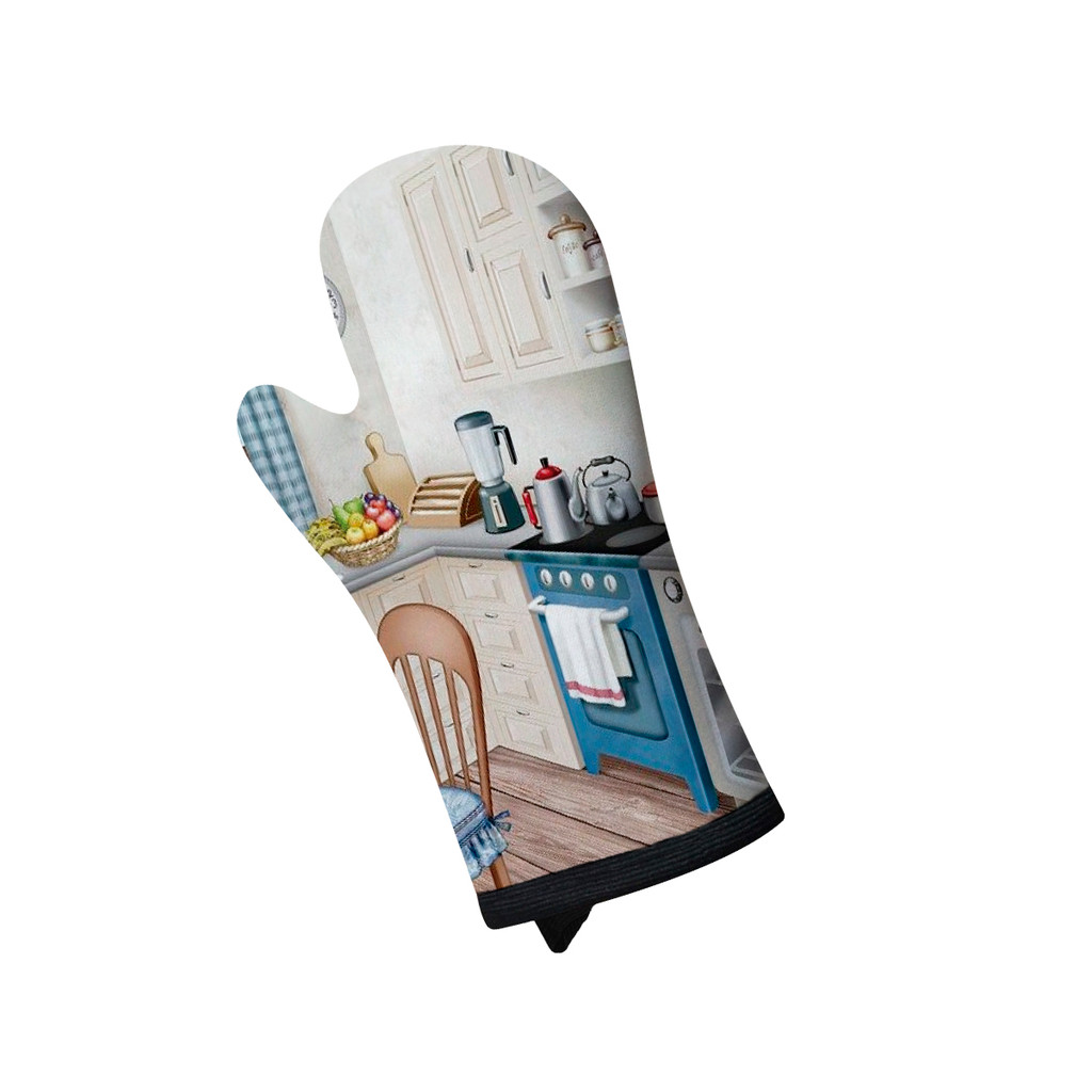 Luva de Cozinha Forno em Neoprene Cozinha Simples Linda Casa da Vó