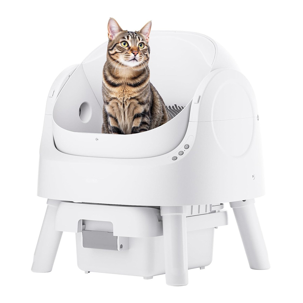 Caixa de Areia Auto Limpante p/ Gatos Tampa Aberta PetPivot