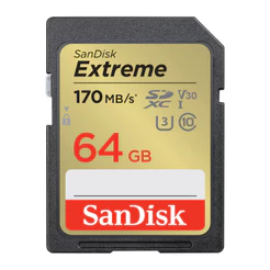Cartão de Memória Sandisk 64gb Extreme 170Mbs