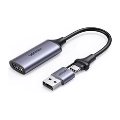Adaptador de Vídeo Ugreen Hdmi Femêa p/Usb A/C Macho Preto