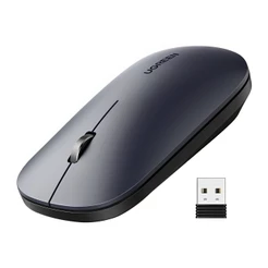 Mouse Bluetooth Sem Fio Ugreen 4000dpi 2,4Gz Cinza Preto