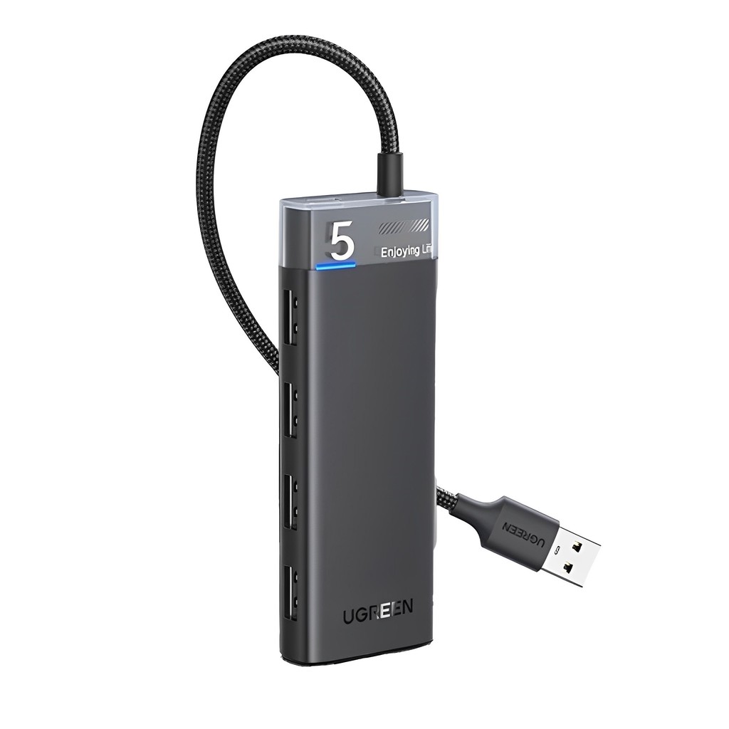 Hub Adaptador Ugreen 4x Portas Usb A 3,2 Gen1 20cm Preto